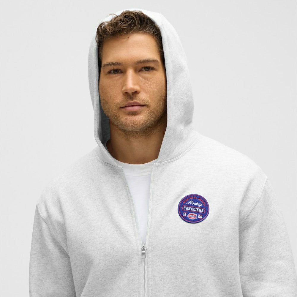 Montreal Canadiens lululemon Steady State Full-Zip Hoodie - Heathered Core Ultra Light Grey Hoodies