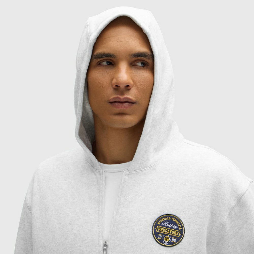 Nashville Predators lululemon Steady State Full-Zip Hoodie - Heathered Core Ultra Light Grey Hoodies