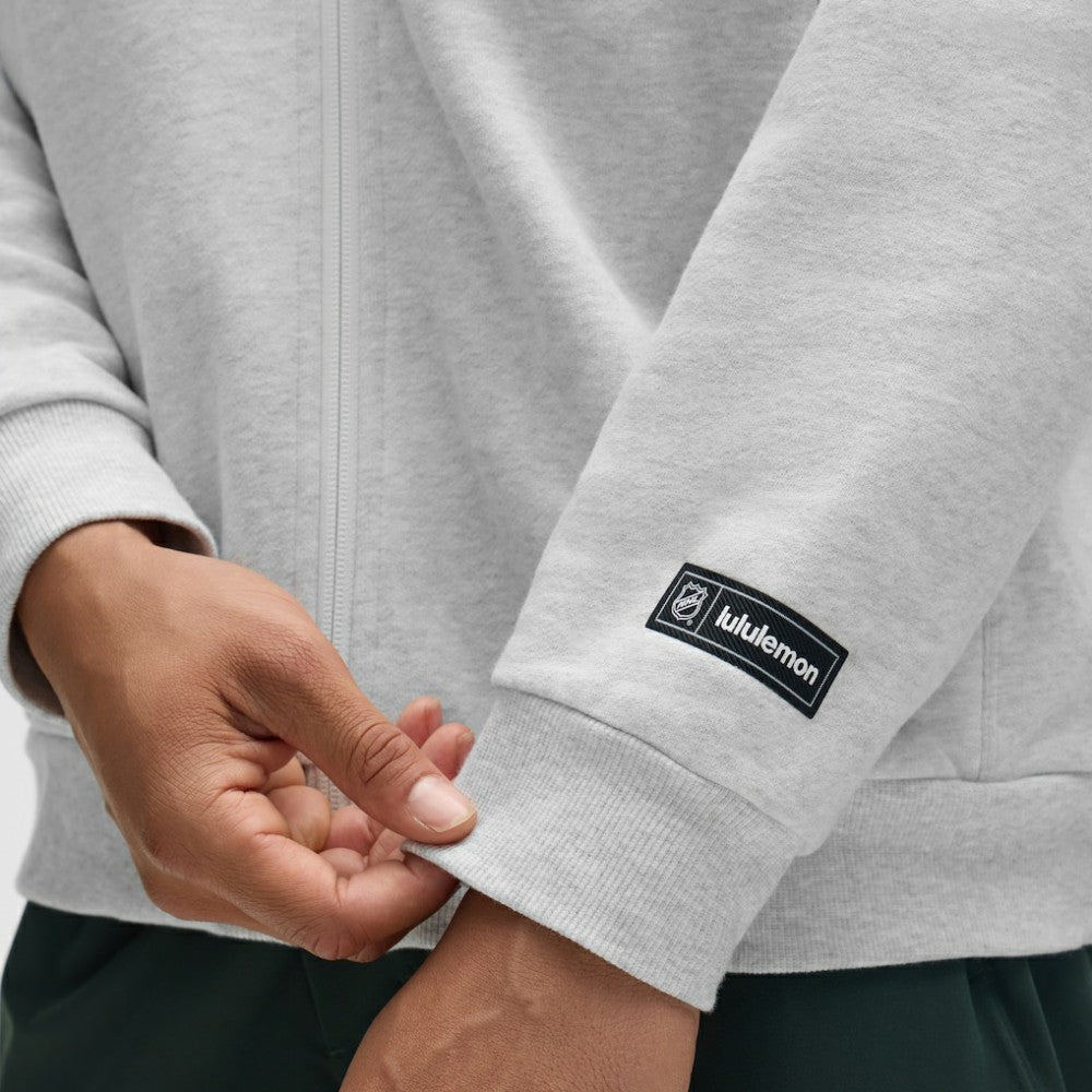 San Jose Sharks lululemon Steady State Full-Zip Hoodie - Heathered Core Ultra Light Grey Hoodies