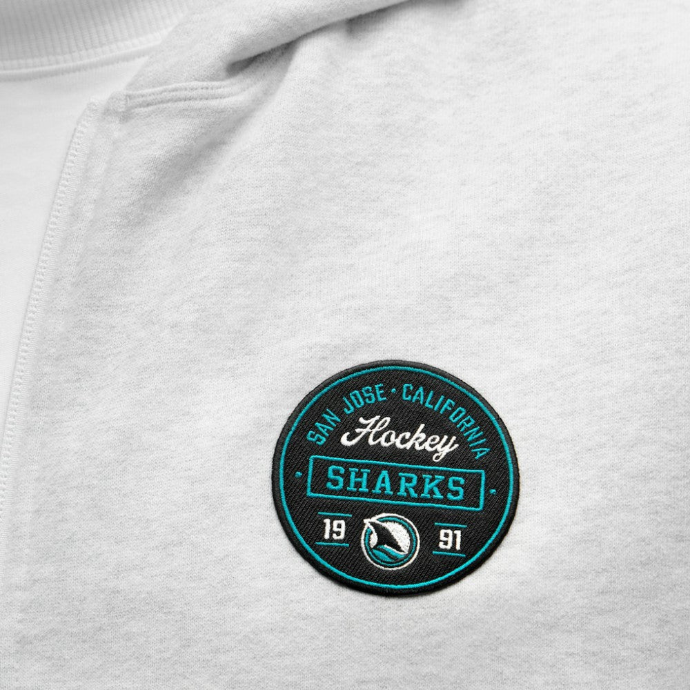 San Jose Sharks lululemon Steady State Full-Zip Hoodie - Heathered Core Ultra Light Grey Hoodies