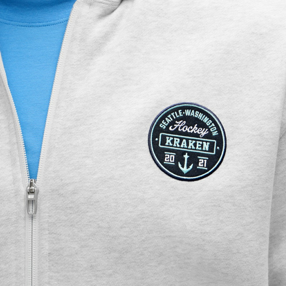 Seattle Kraken lululemon Steady State Full-Zip Hoodie - Heathered Core Ultra Light Grey Hoodies