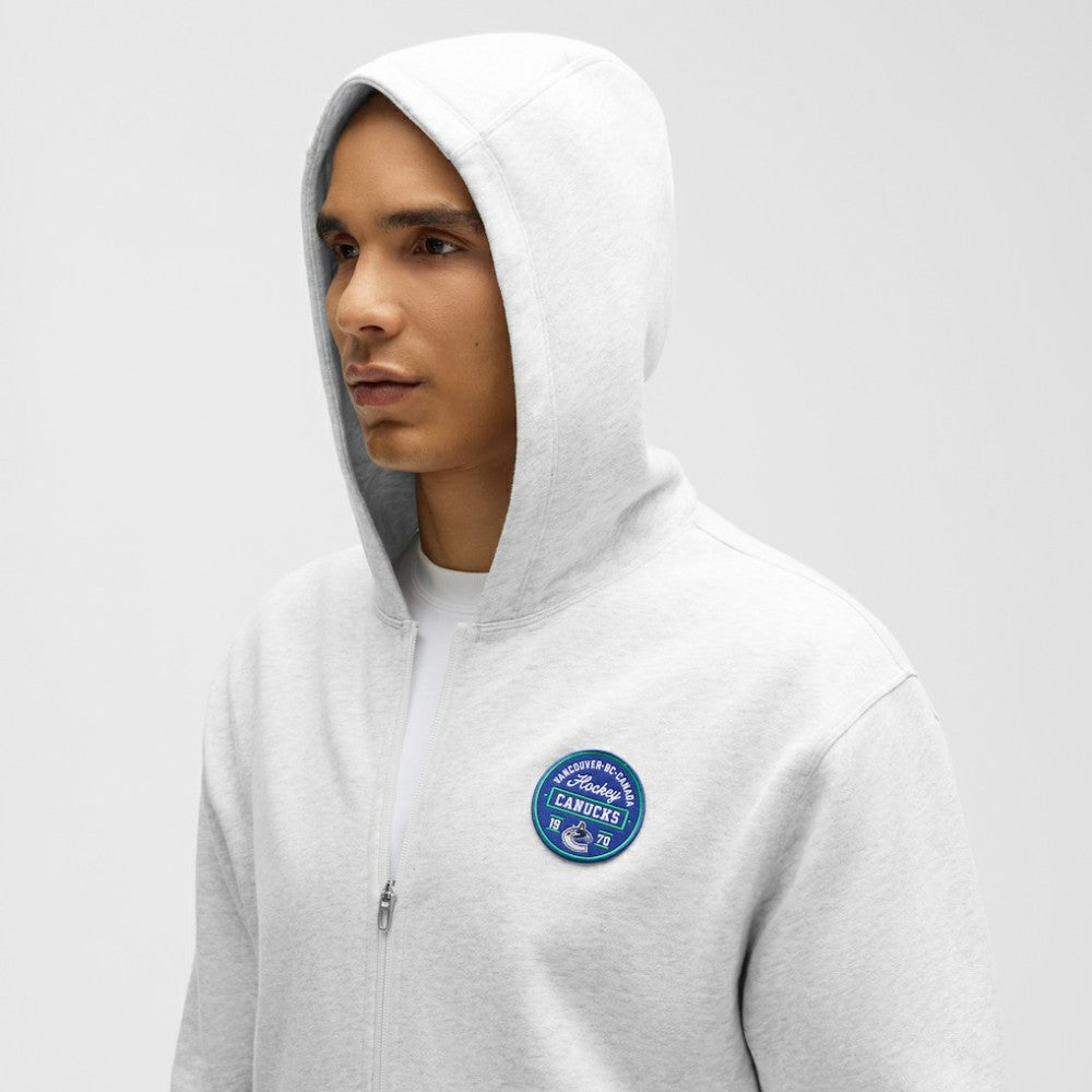 Vancouver Canucks lululemon Steady State Full-Zip Hoodie - Heathered Core Ultra Light Grey Hoodies