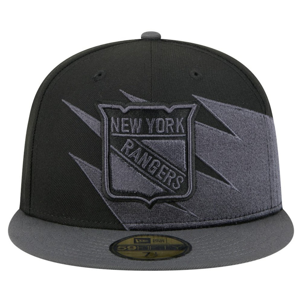 New York Rangers New Era Spikes 59FIFTY Fitted Hat - Black Hats
