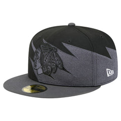 Chicago Blackhawks New Era Spikes 59FIFTY Fitted Hat - Black Hats