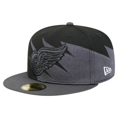 Detroit Red Wings New Era Spikes 59FIFTY Fitted Hat - Black Hats