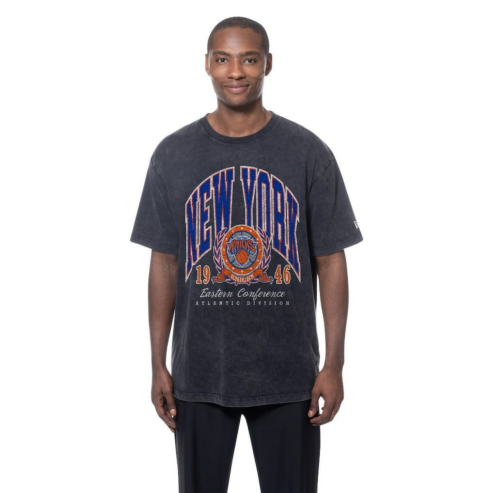 New York Knicks Sport Classics Mineral Washed T-Shirt - Black sale