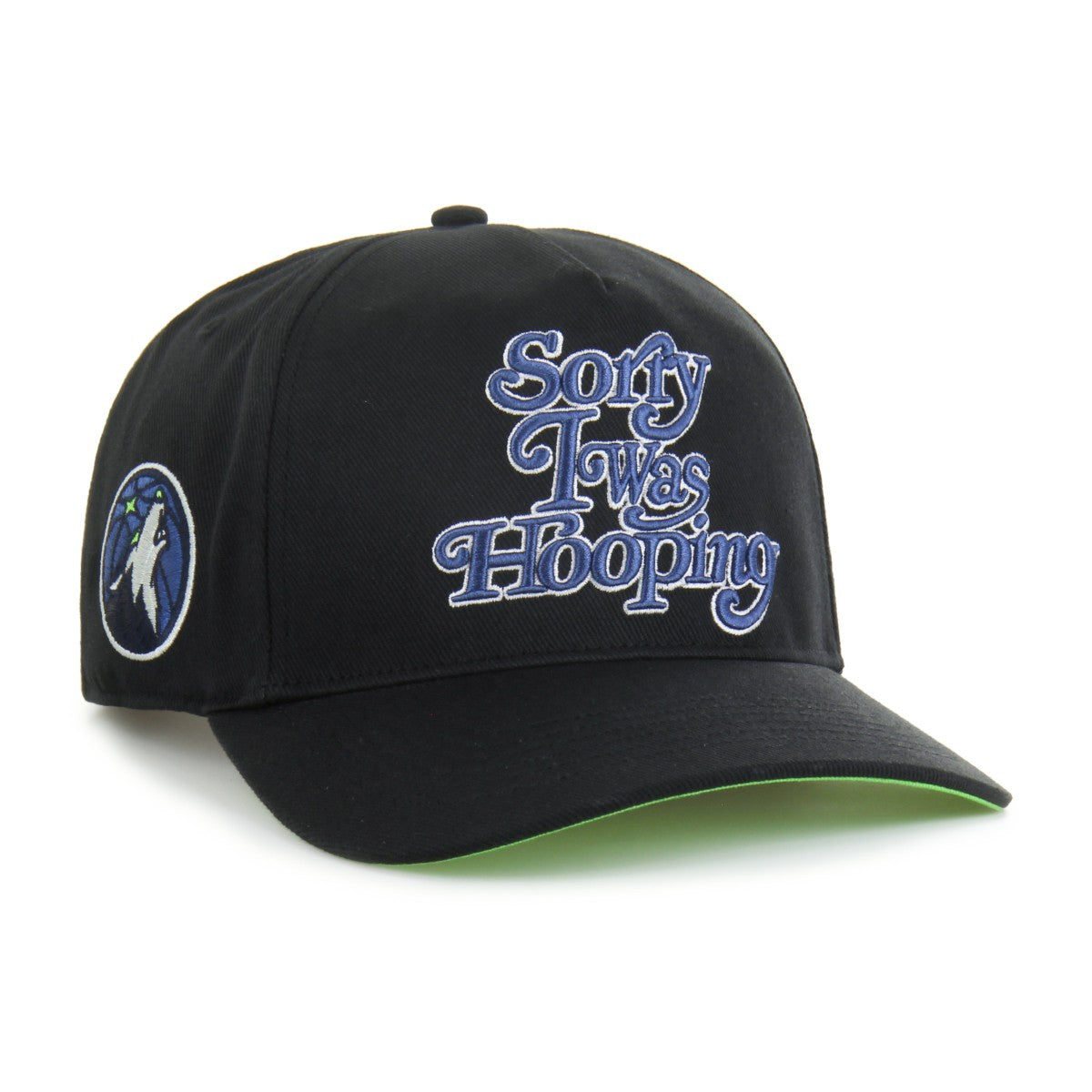 Minnesota Timberwolves Brand Seen by '47 Sorry I Was Hooping Hitch Adjustable Hat - Black on sale