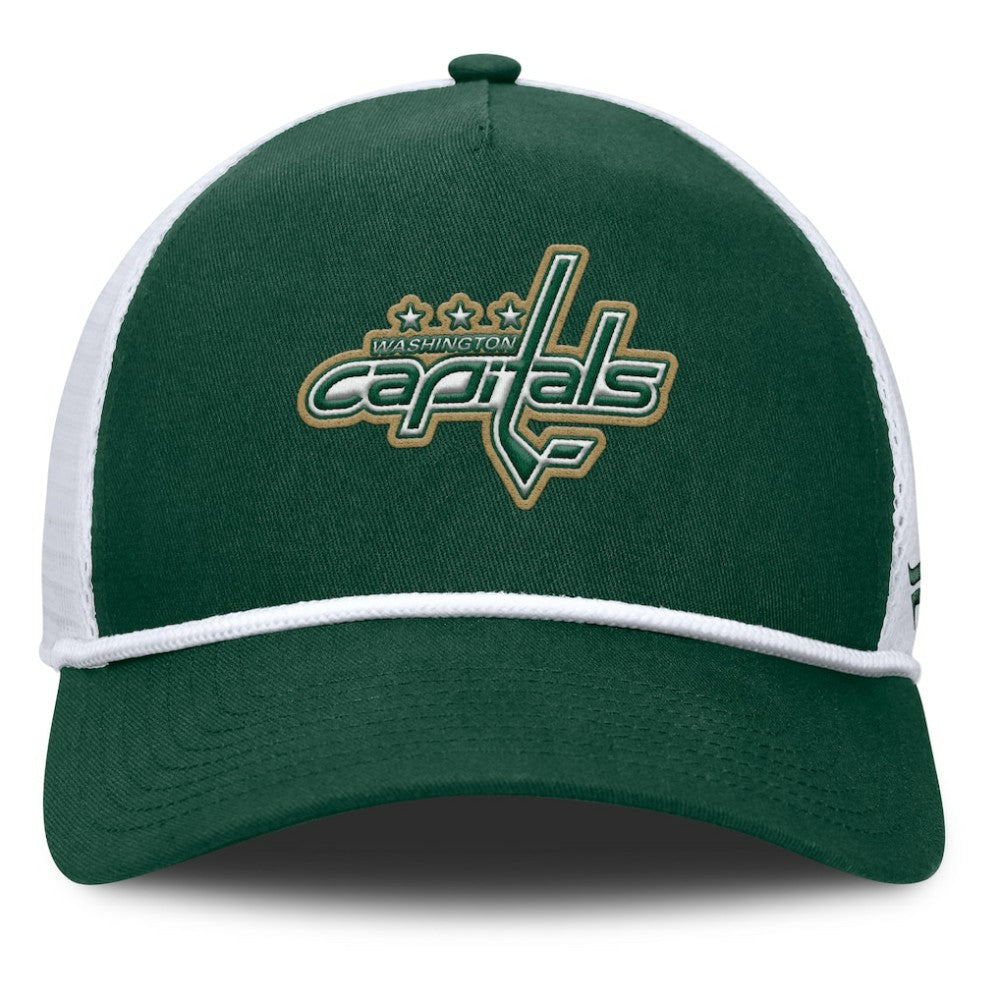 Washington Capitals Fanatics Bermuda A-Frame Adjustable Hat - Green/White Hats