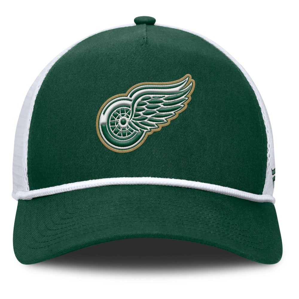 Detroit Red Wings Fanatics Bermuda A-Frame Adjustable Hat - Green/White Hats