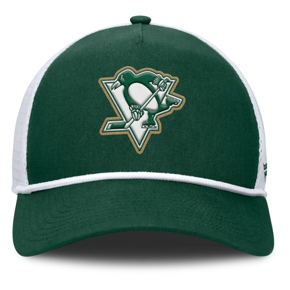Pittsburgh Penguins Fanatics Bermuda A-Frame Adjustable Hat - Green/White Hats
