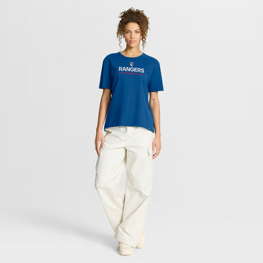 New York Rangers Fanatics Women's Centennial T-Shirt - Blue T-shirts