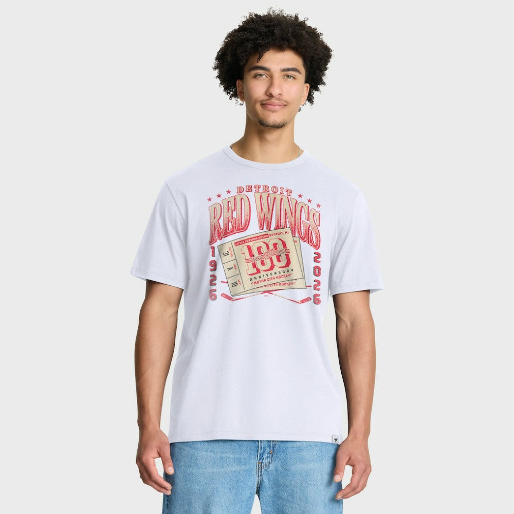 Detroit Red Wings Fanatics Centennial Legacy T-Shirt - White T-shirts