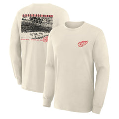 Detroit Red Wings Fanatics Centennial Legacy Long Sleeve T-Shirt - Beige T-shirts