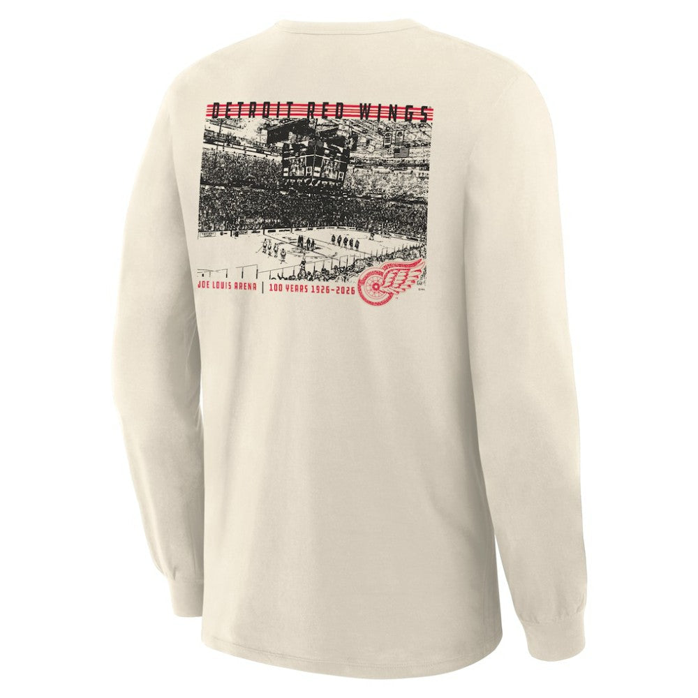 Detroit Red Wings Fanatics Centennial Legacy Long Sleeve T-Shirt - Beige T-shirts