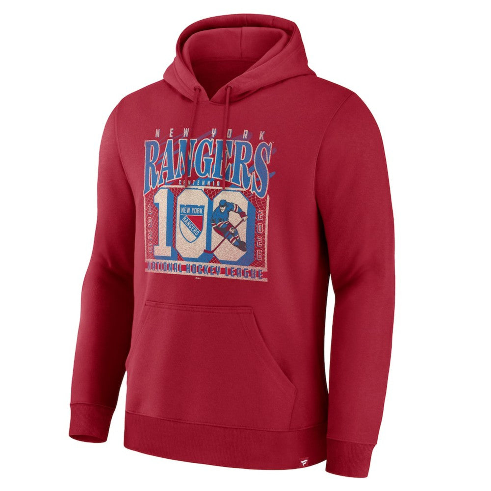 New York Rangers Fanatics Centennial Fleece Hoodie - Red Hoodies