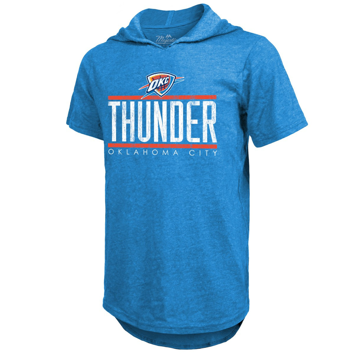 Oklahoma City Thunder Majestic Threads Tri-Blend Hoodie T-Shirt - Blue for sale