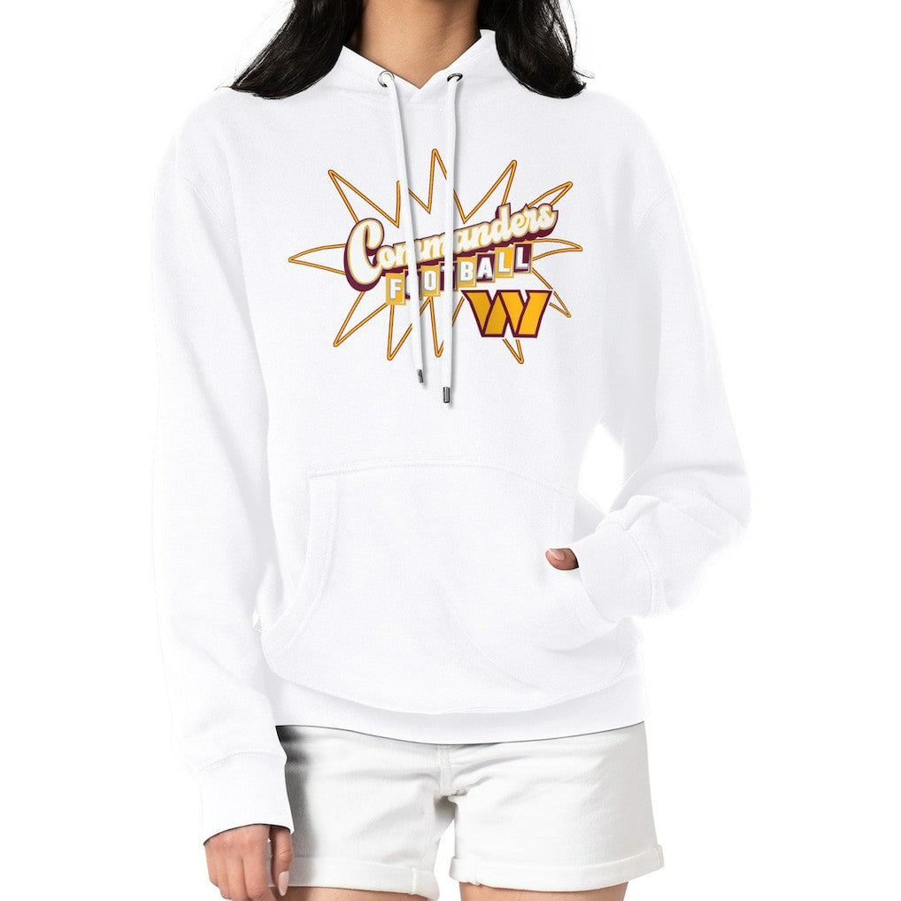 Washington Commanders Starter Women's Drive-In Sign Pullover Hoodie - White for sale