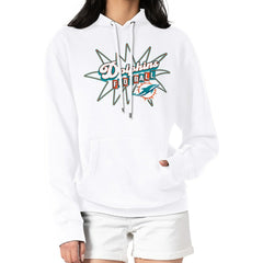 Miami Dolphins Starter Women's Drive-In Sign Pullover Hoodie - White on sale