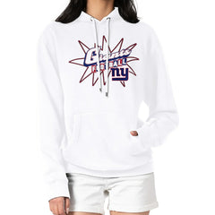 New York Giants Starter Women's Drive-In Sign Pullover Hoodie - White on sale