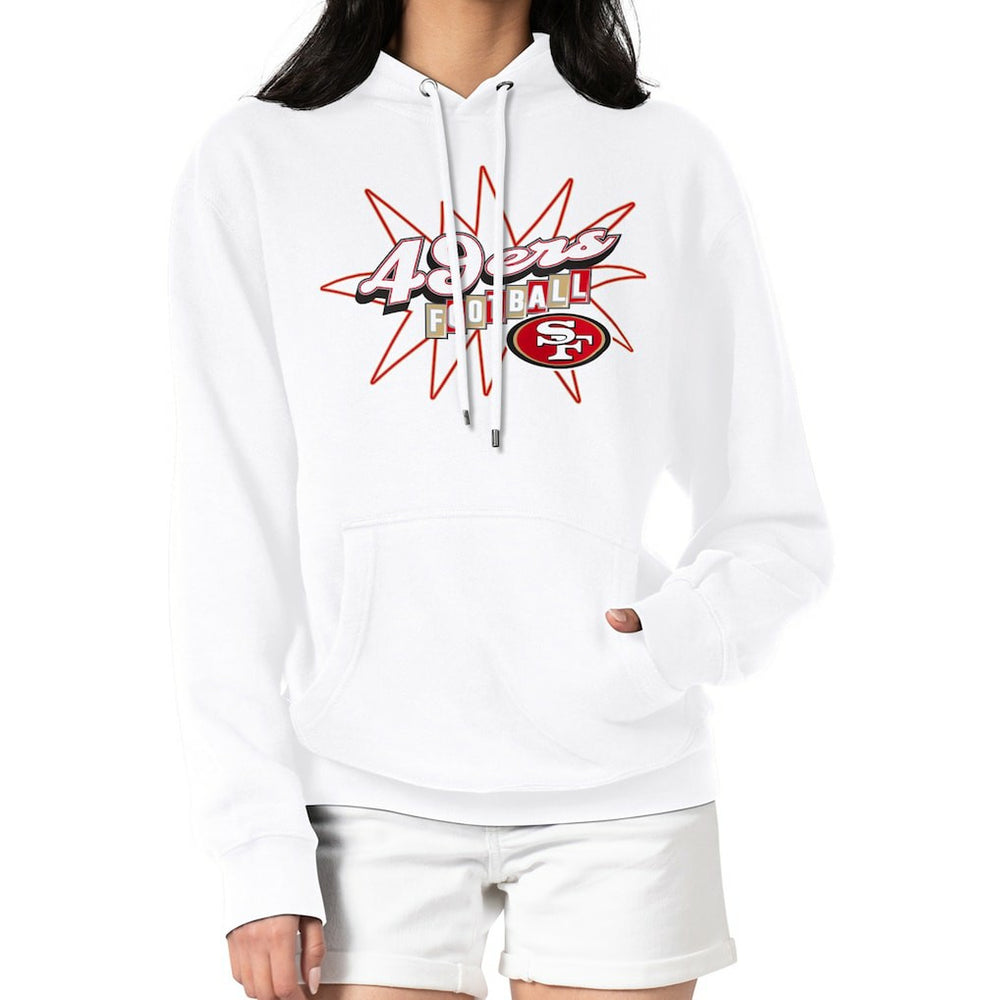 San Francisco 49ers Starter Women's Drive-In Sign Pullover Hoodie - White discount