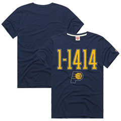 Indiana Pacers Homage Unisex The "1-1414" Comeback Record Tri-Blend T-Shirt - Navy outlet