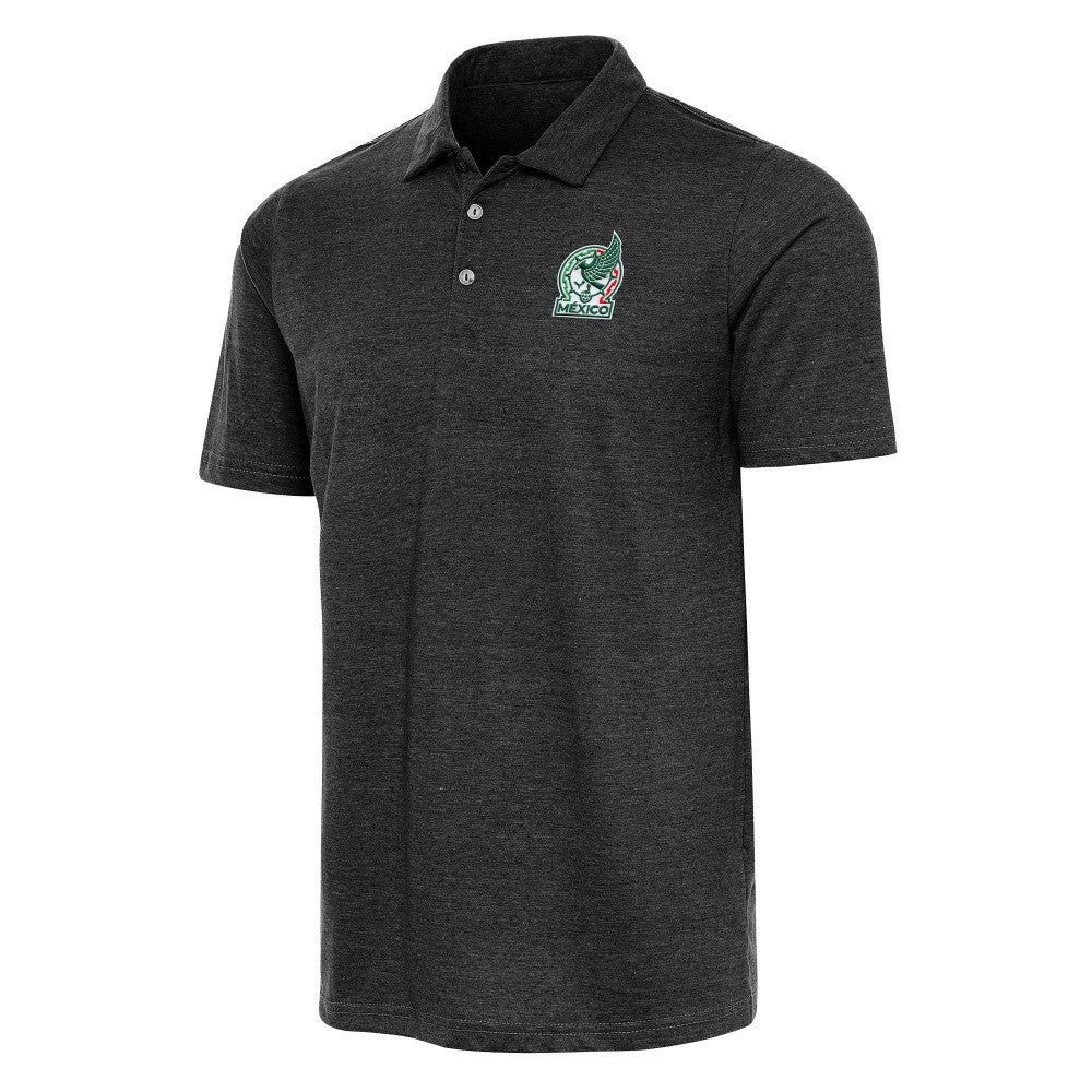 Mexico National Team Antigua Peak Polo - Heather Black cheap