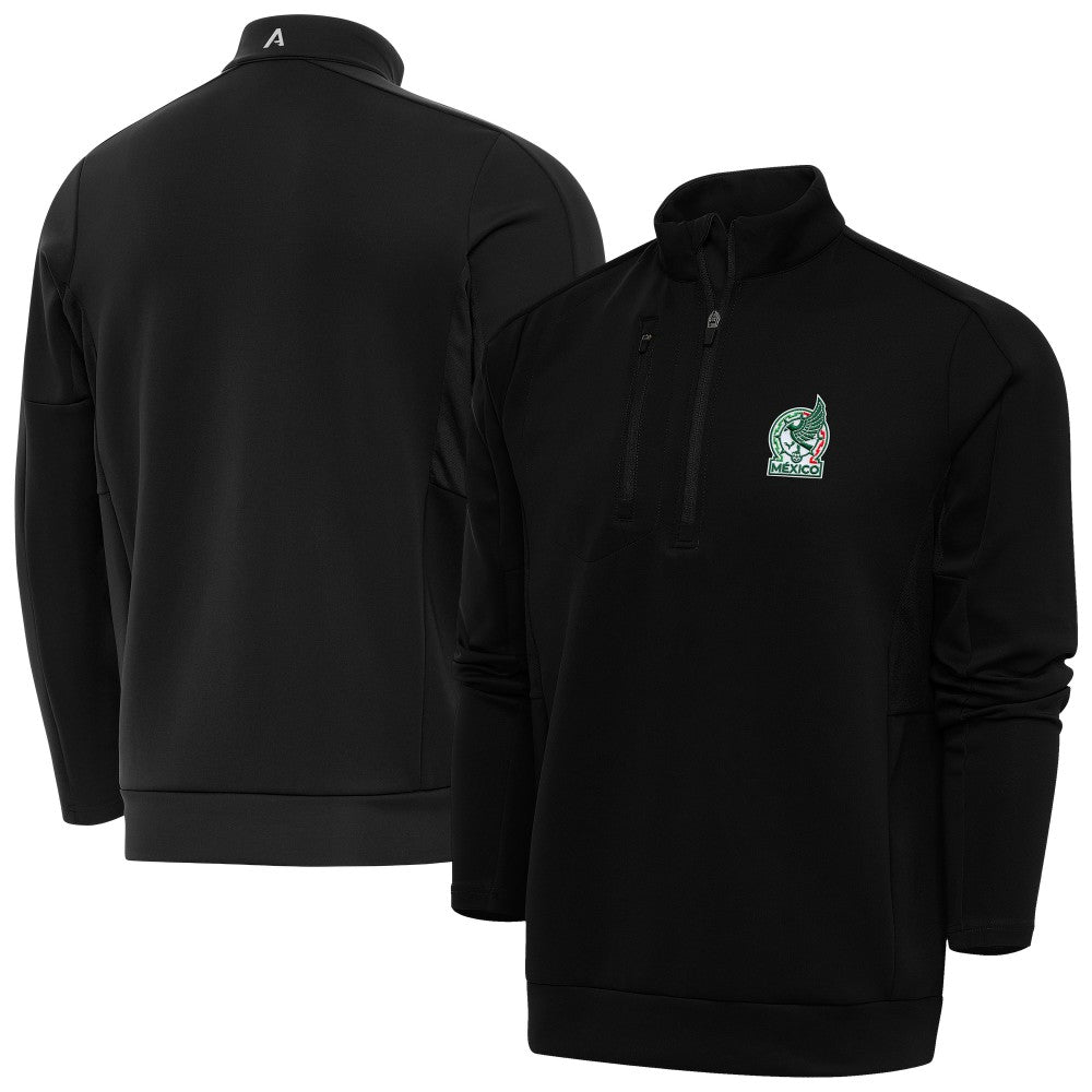 Mexico National Team Antigua Genesis Quarter-Zip Pullover - Black discount