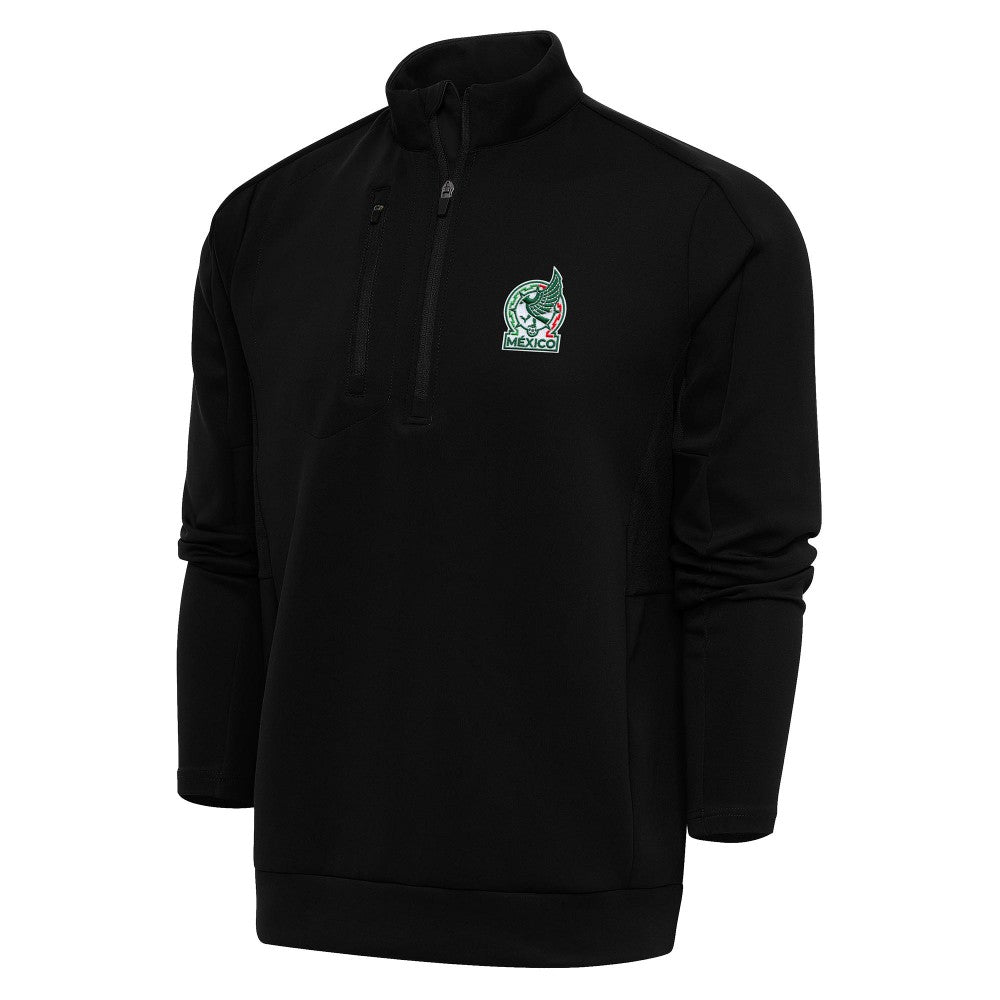 Mexico National Team Antigua Genesis Quarter-Zip Pullover - Black discount