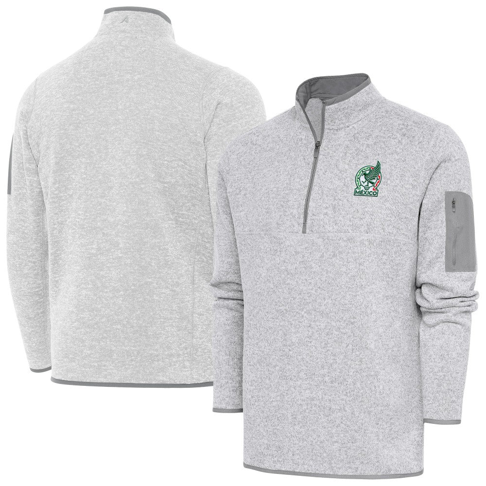 Mexico National Team Antigua Elevate Quarter-Zip Pullover - Heather Gray outlet