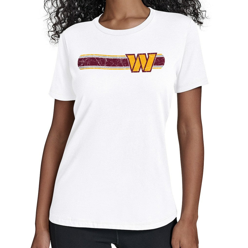 Washington Commanders Starter Women's Team Stripe T-Shirt - White cheap