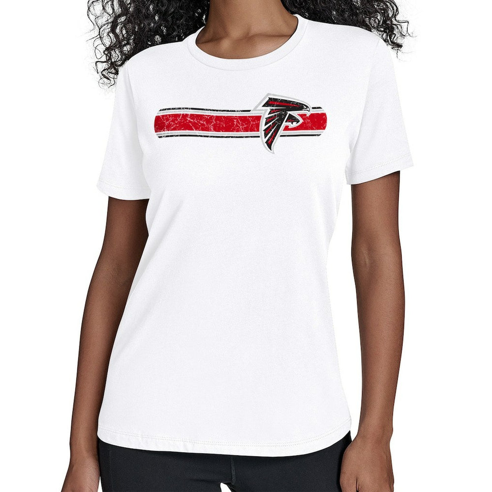 Atlanta Falcons Starter Women's Team Stripe T-Shirt - White outlet