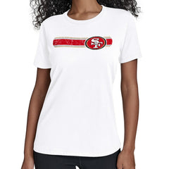 San Francisco 49ers Starter Women's Team Stripe T-Shirt - White discount