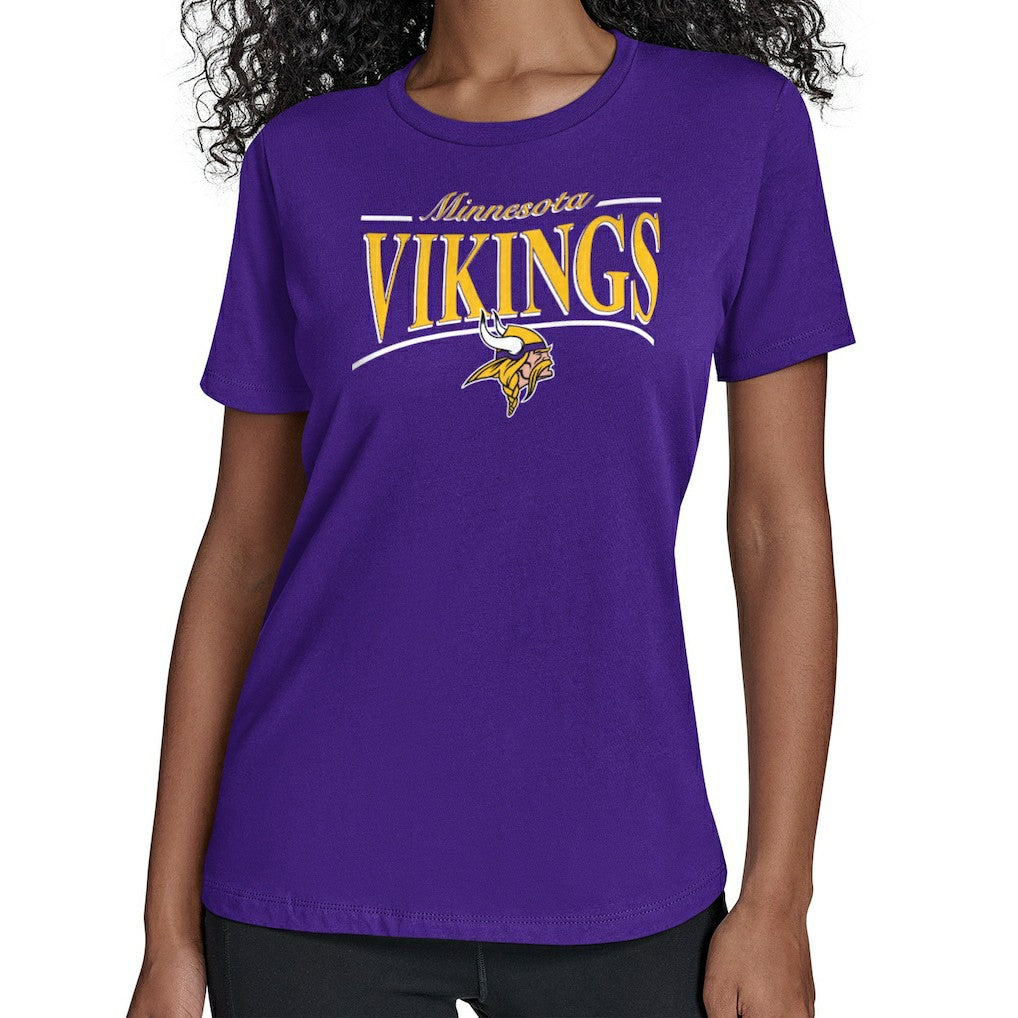 Minnesota Vikings Starter Women's Arch Stripe T-Shirt - Purple for sale