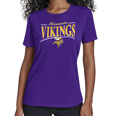 Minnesota Vikings Starter Women's Arch Stripe T-Shirt - Purple for sale