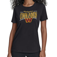 Washington Commanders Starter Women's Arch Stripe T-Shirt - Black cheap