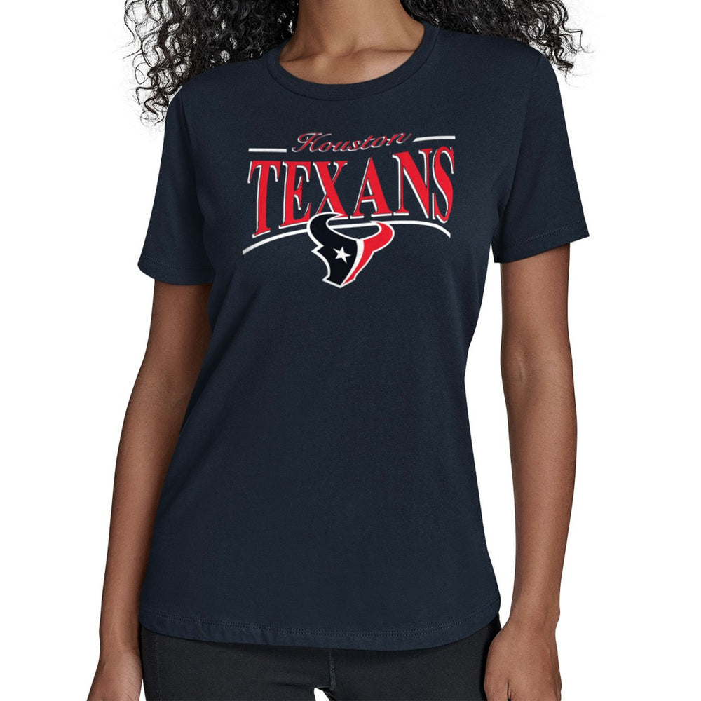 Houston Texans Starter Women's Arch Stripe T-Shirt - Navy sale