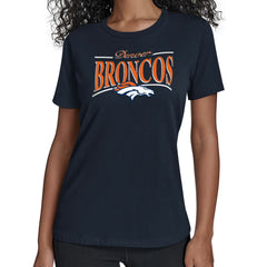 Denver Broncos Starter Women's Arch Stripe T-Shirt - Navy cheap