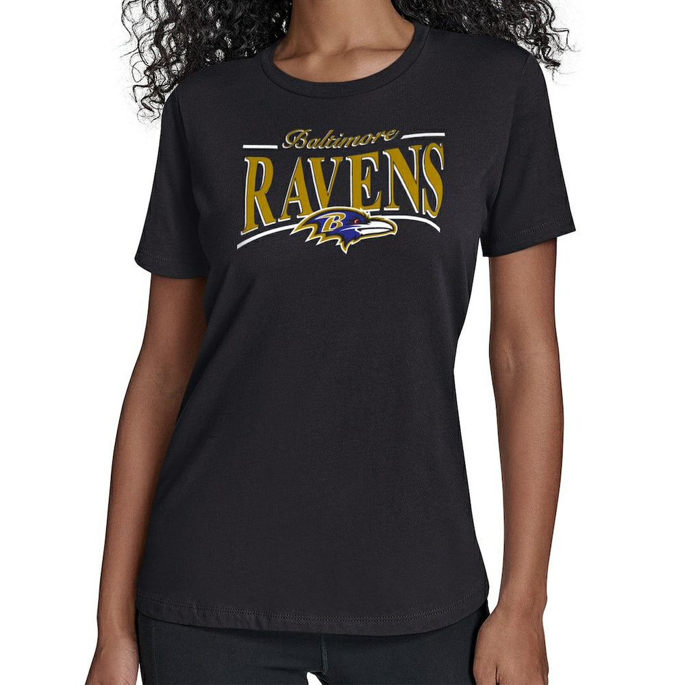 Baltimore Ravens Starter Women's Arch Stripe T-Shirt - Black online