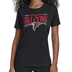 Atlanta Falcons Starter Women's Arch Stripe T-Shirt - Black cheap
