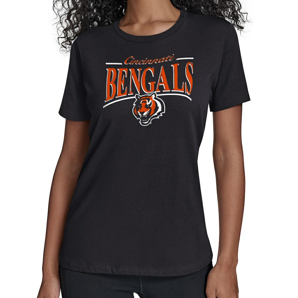 Cincinnati Bengals Starter Women's Arch Stripe T-Shirt - Black sale