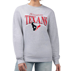 Houston Texans Starter Women's Arch Stripe Fleece Pullover Sweatshirt - Gray discount