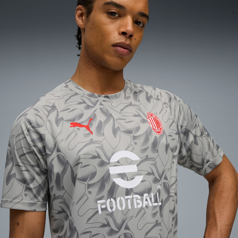 AC Milan 2025/26 Pre-Match Training Jersey - Gray on sale