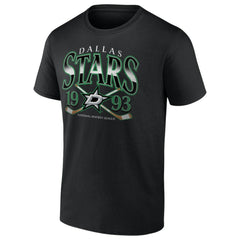 Dallas Stars Retro Cross Sticks T-Shirt - Black T-shirts