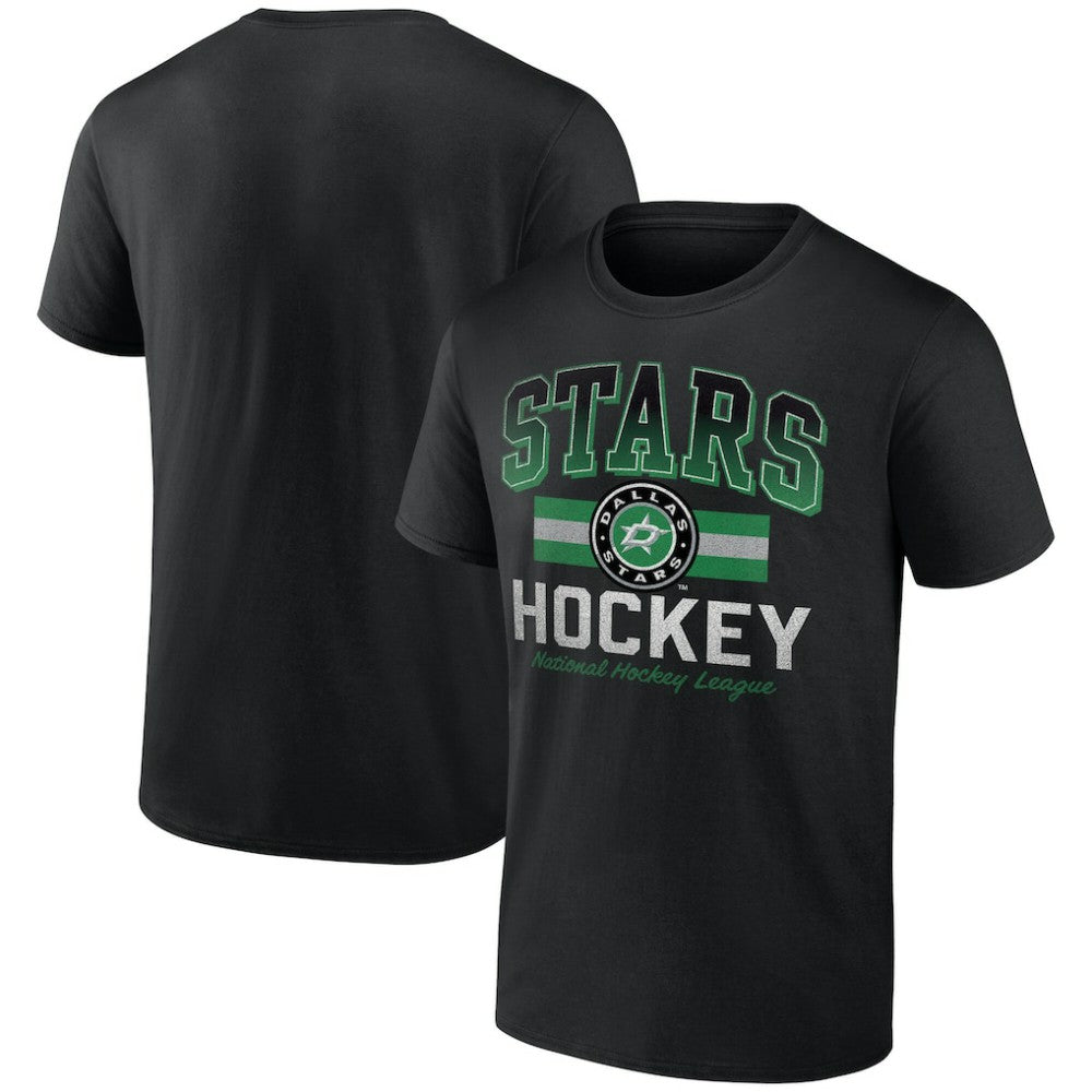 Dallas Stars Retro Stripe T-Shirt - Black T-shirts