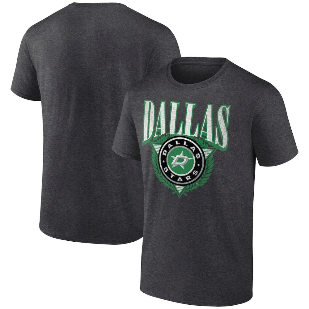 Dallas Stars Retro Seal T-Shirt - Charcoal T-shirts