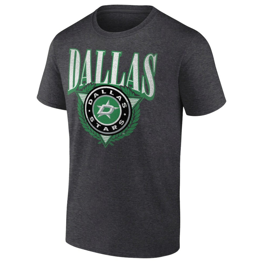Dallas Stars Retro Seal T-Shirt - Charcoal T-shirts