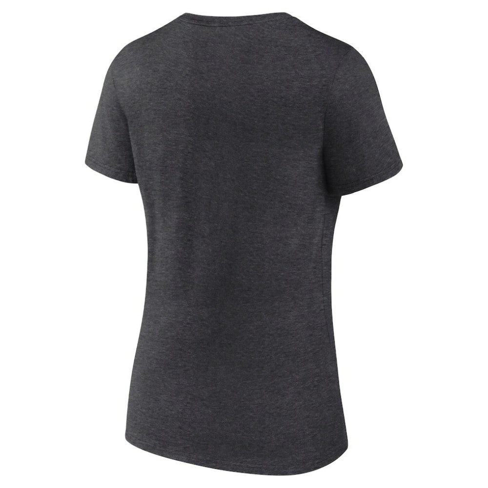 Dallas Stars Women's Retro Banner V-Neck T-Shirt - Charcoal T-shirts