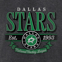 Dallas Stars Women's Retro Banner V-Neck T-Shirt - Charcoal T-shirts