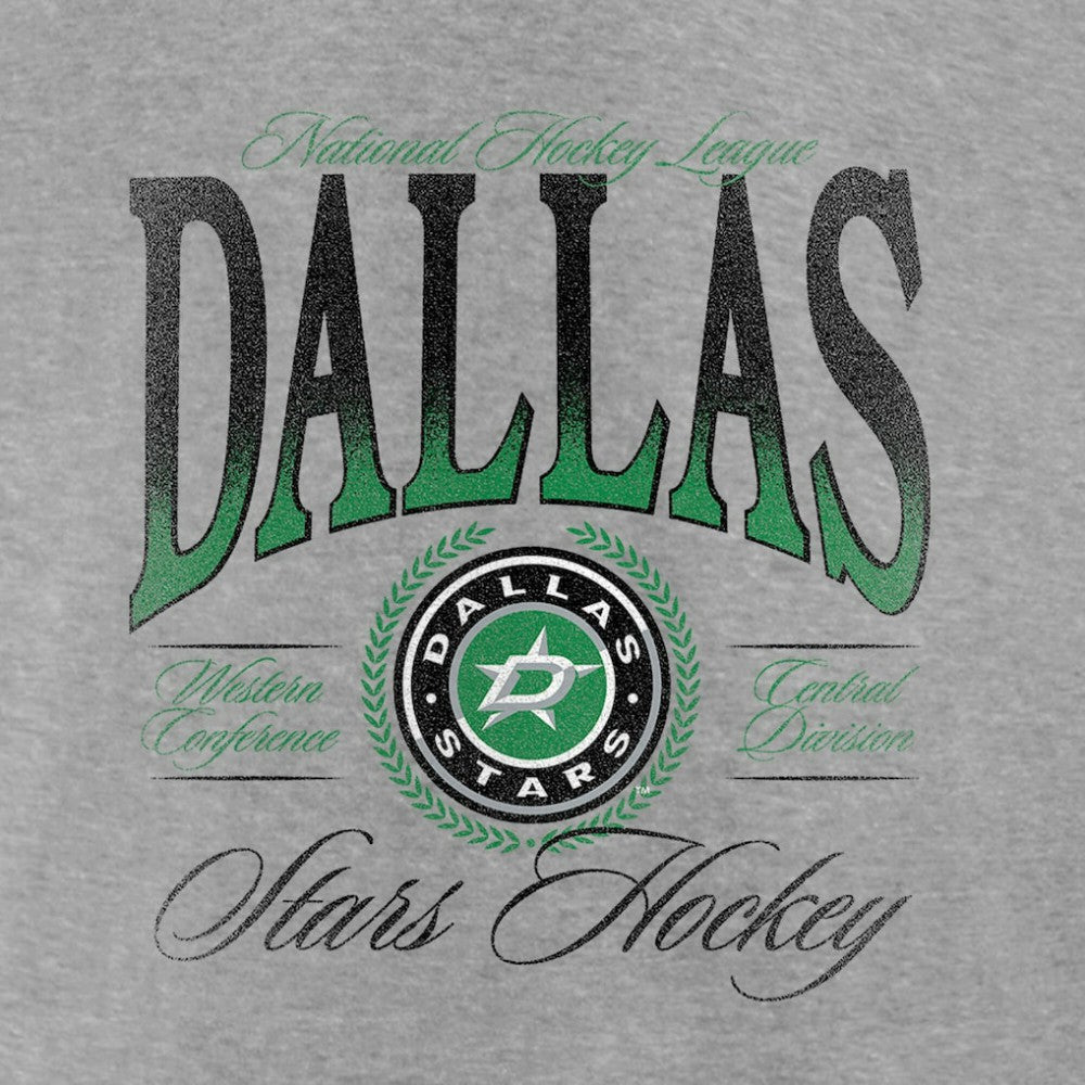 Dallas Stars Women's Retro Script V-Neck T-Shirt - Gray T-shirts