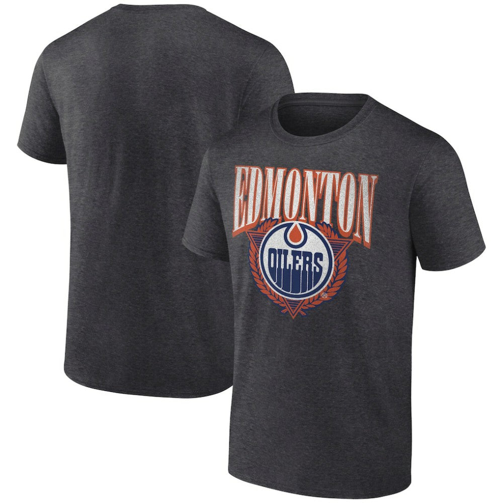 Edmonton Oilers Retro Seal T-Shirt - Charcoal T-shirts